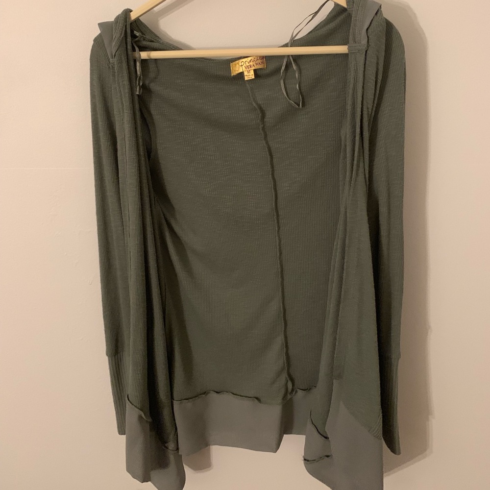 Navy Green Cardigan w/ Hood